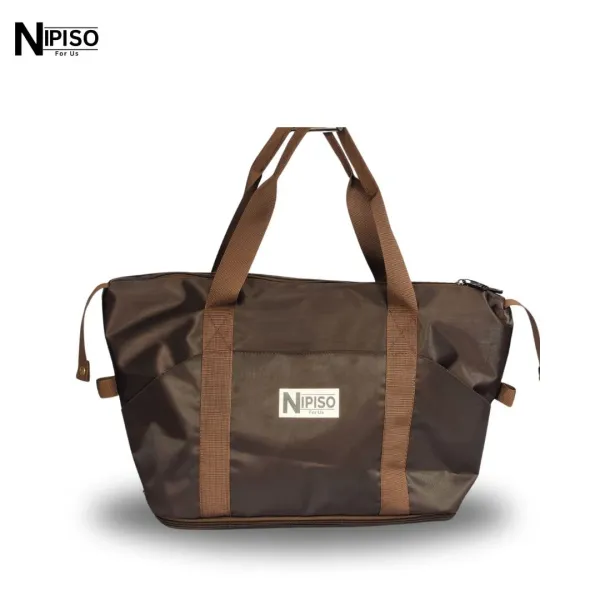 NIPISO Travel Bags Brown Tote Carry On Luggage Handbag Waterproof Duffel Women Shoulder Bags