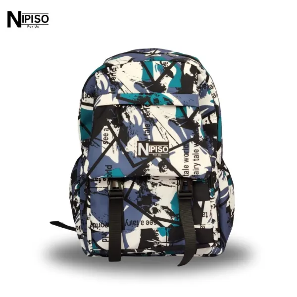 NIPISO Graffiti Printed Soft School College Trendy Hip-Hop Backpack With 16\