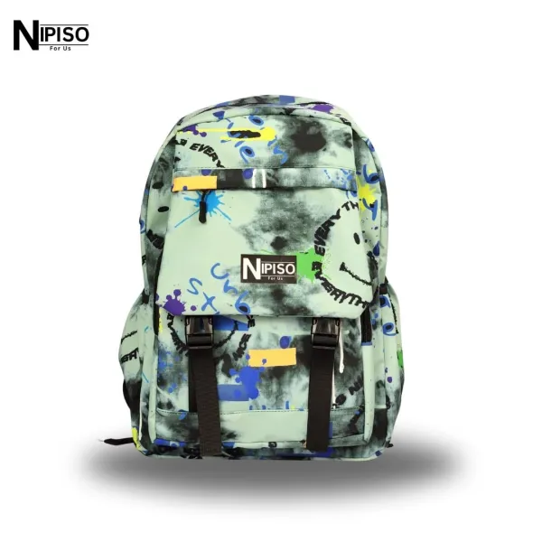 NIPISO Graffiti Printed Soft School College Trendy Hip-Hop Backpack With 16\