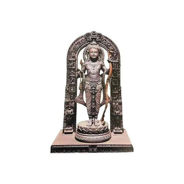 Ram Lalla ayodhya(2D)Idol Premium Wood Statue for Home Decoration, MDF Cutout Replica of Ram Lalla Statue in Ayodhya Mandir, Idol Home Decor
