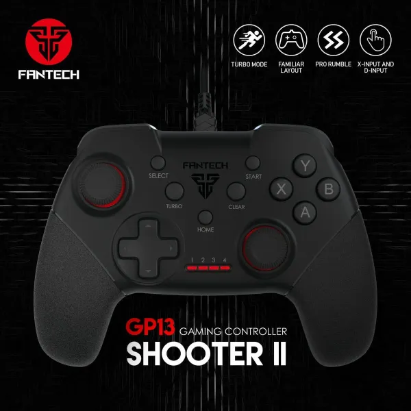 FANTECH Shooter II GP13 Gaming Controller | Known Console Like Layout With 1.8 Mtrs Wire