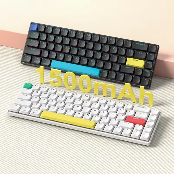 Xinmeng C68 Mechanical Keyboard 3 Mode Low Profile Wireless Bluetooth Hot Swap RGB Office Keyboard For iPad Tablet Mac Pc Gamer