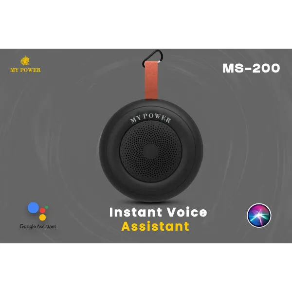 MyPower MS200 Portable Bluetooth speaker, Waterproof Speaker, High Sound Quality, Small size Black Color Speaker MS200