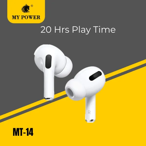 Mypower wireless Earbuds Best quality Highbase Bluetooth Handsfree earpods pro Mt14 for all device.