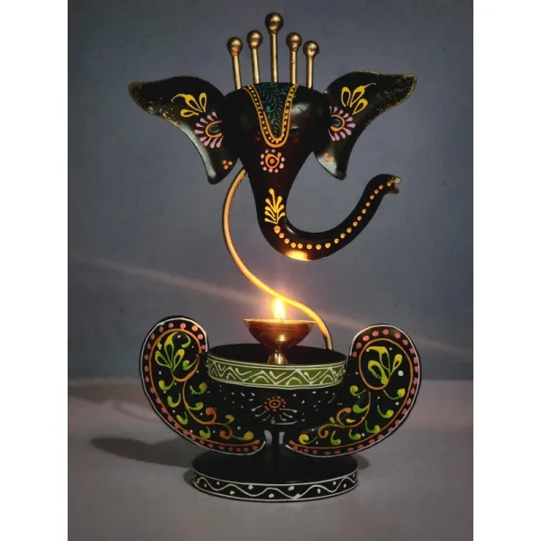 Ganesh Tea light Candle Holder for Home Decor 11 Inch