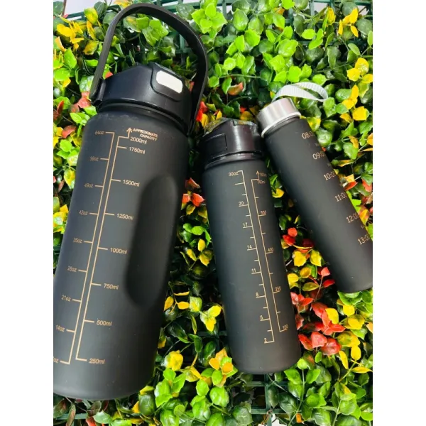 3 in 1 Water Bottles Lock Feature & Top Lid with Times Drink for Office/Home/Sports/outdoor - Water Bottles