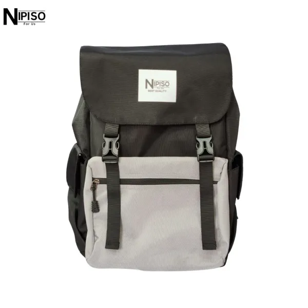 NIPISO Boulder Sack Black/Grey for Men and Women ( Unisex ) Backpack with Laptop Compartment | Fashion Unisex Backpack