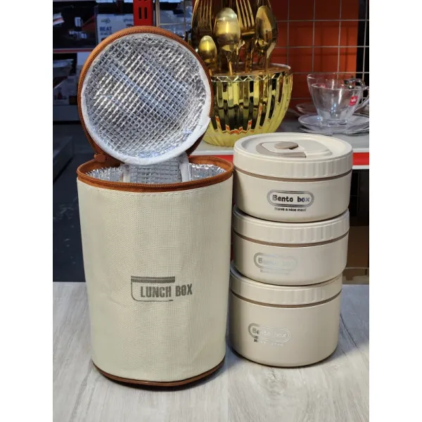 Large Capacity Stainless Steel Lunch Jar with Separated Compartments