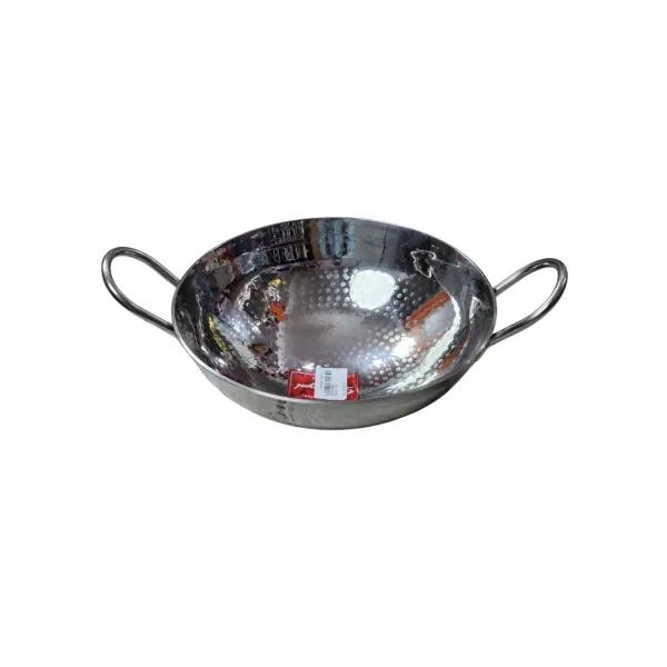 13 inch DeviDayal Heavy And Thick Constructed Stainless Steel Classic Kadai