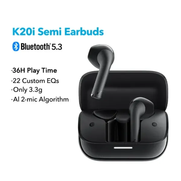 Soundcore by Anker K20i True Wireless Earbuds - 13mm Drivers, Bluetooth 5.3, with Mic