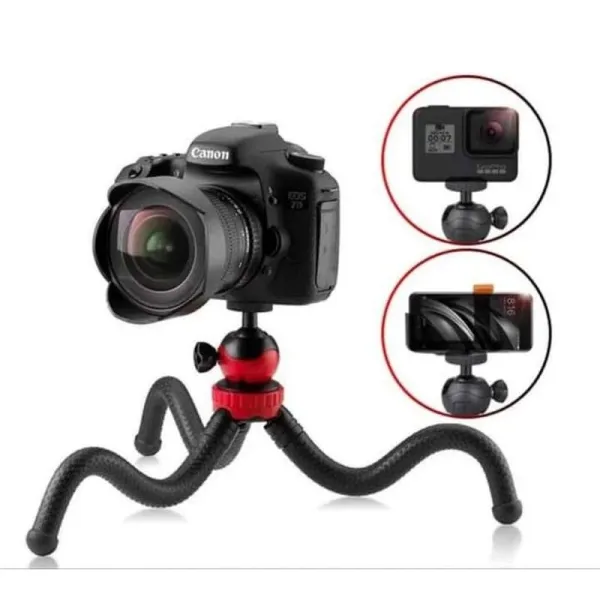 Flexible 12\" Gorilla Grip Tripod for Phone, DSLR & GoPro + Free Phone Mount