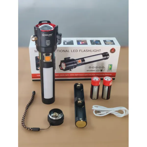 Ruilang RL-2407 Multi-Functional Torchlight - Dual 8800mAh Batteries, Power Bank, High Beam & Lighter