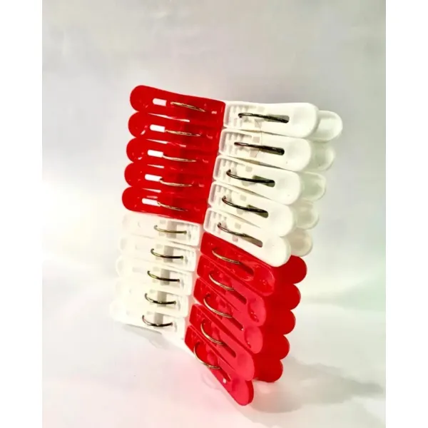 20-Piece Plastic Cloth Hanging Clip Set - Durable Laundry Pegs for Drying & Organizing