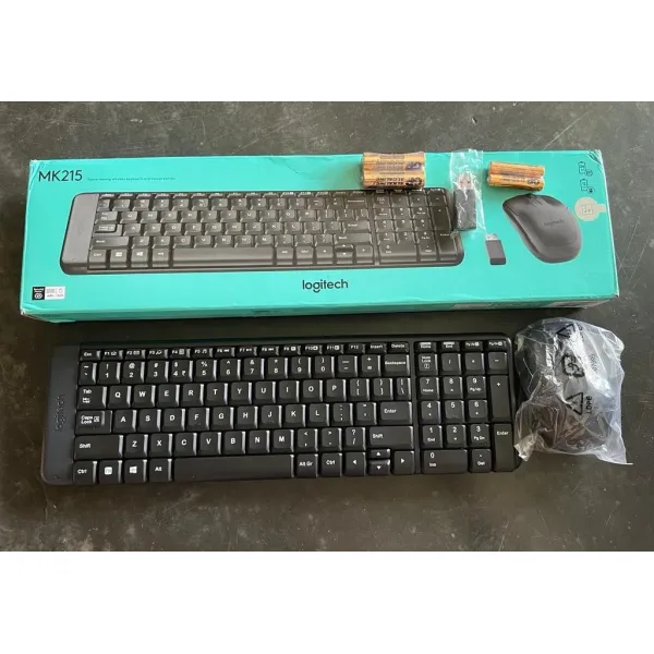 Logitech MK215 Wireless Keyboard and Mouse Combo - Compact, Reliable & Long-Lasting for PC & Laptop