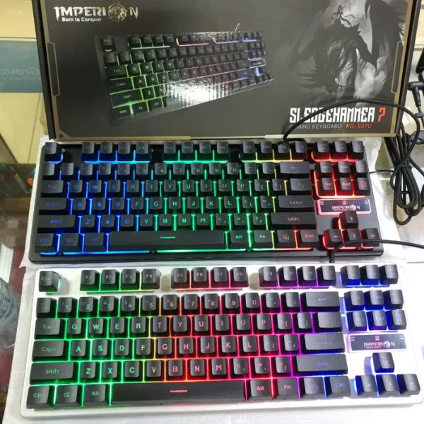 Imperion Sledgehammer 10 Floating Key LED Membrane USB Gaming Keyboard - Anti-Ghosting & Spill-Resistant for PC Gaming
