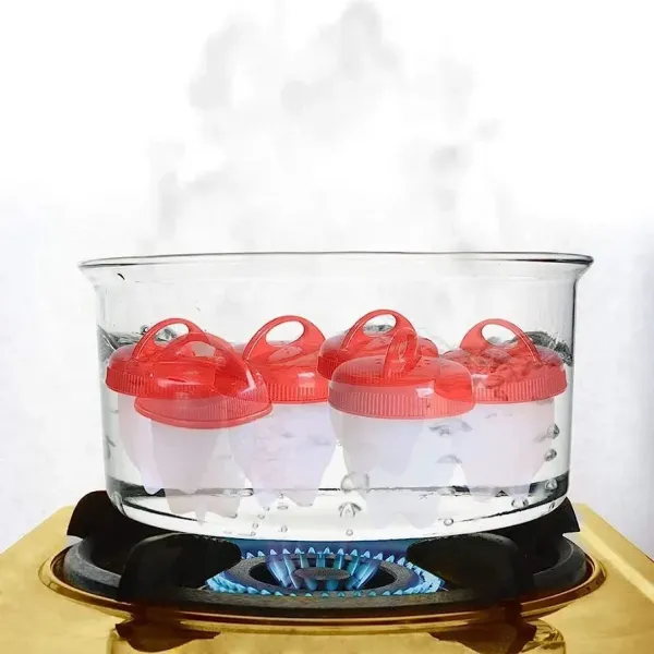 Silicone Egg Steamer Eggies Boil Egg Cooker Hard- Boiled Eggs