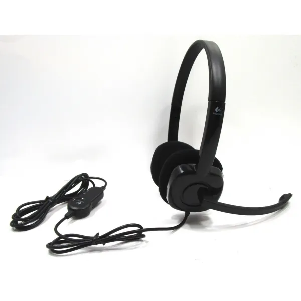 Logitech H151 Stereo Headset - Multi-Device Wired Headphone with Noise-Cancelling Mic & In-Line Controls for PC, Laptop