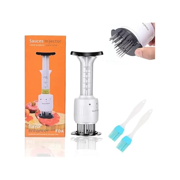 Multifunctional Meat Tenderizer Needle Stainless Steel Steak Meat Sauce Enhancer Injector Marinade Flavor Syringe Kitchen Tools