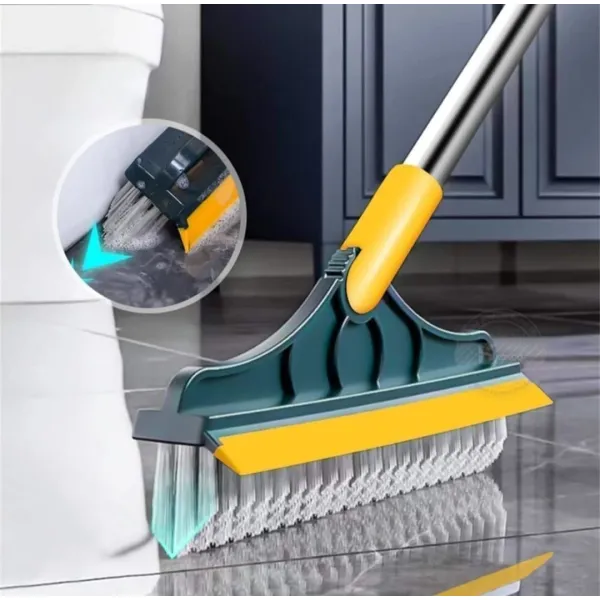 2-in-1 Bathroom Long Brush - Ideal for Tile, Ceramic, and Toilet Cleaning-Toilet Brushes-