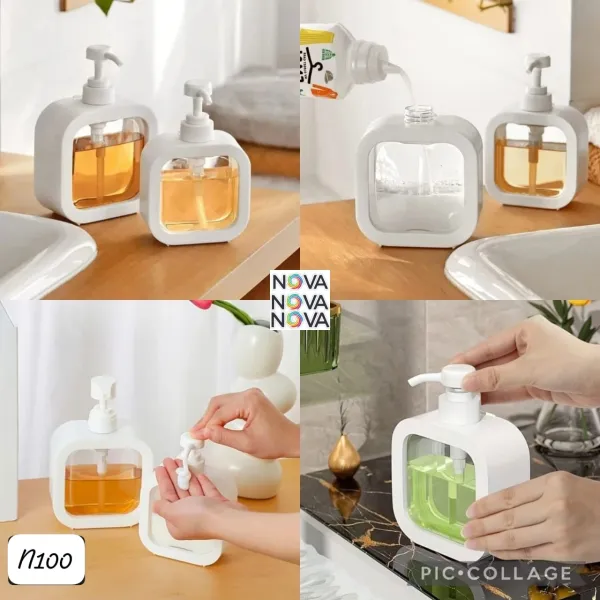 Snap Sink Soap Dispenser - Effortless Push-Down Design for Kitchen & Bathroom