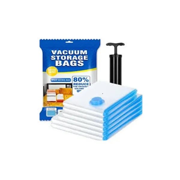 Space-Saving Vacuum Storage Bags with Hand Pump - Maximize Closet & Travel Space