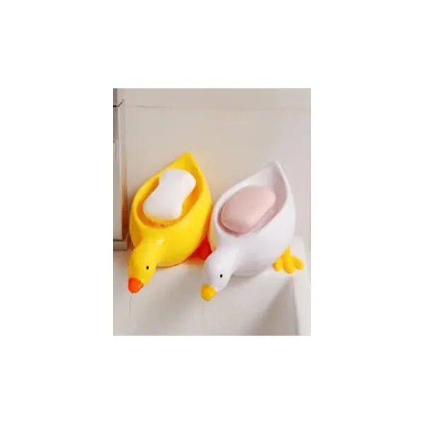 Duck shaped soap box beautiful plastic soap rack with drain function suitable for washing in bathroom basins Accessories