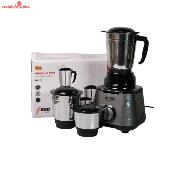 Baltra \"Grind Master\" 3-Jar Mixer Grinder (BMG 197)