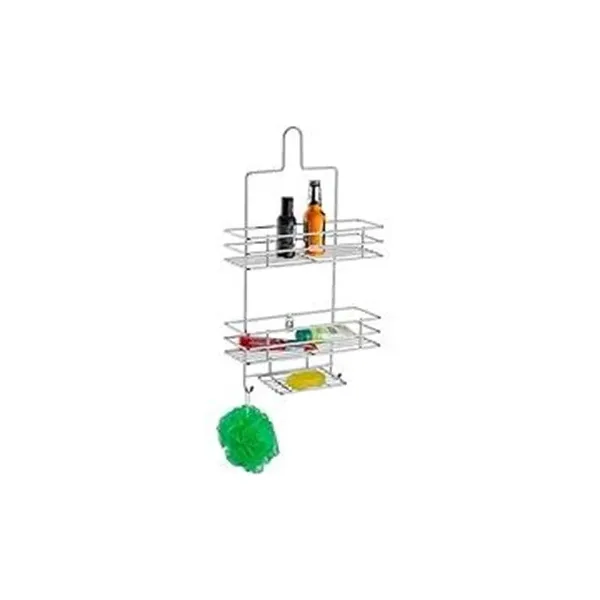 Aluminium Rust-Free 2-Tier Shower Caddy - No Drilling Required, Non-Slip & Lightweight for Bathroom Organization