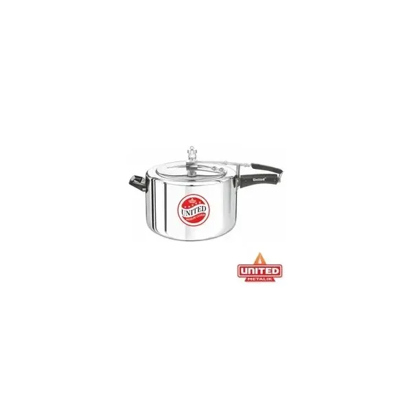 UNITED METALIK Aluminium 5ltr Pressure Cooker - Durable & Safe Kitchen Cookware for Home Cooking