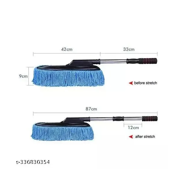 Car Cleaning Brush Auto Window Duster Retractable Microfiber Stainless Steel Long Handle Dust Washable Car Washer