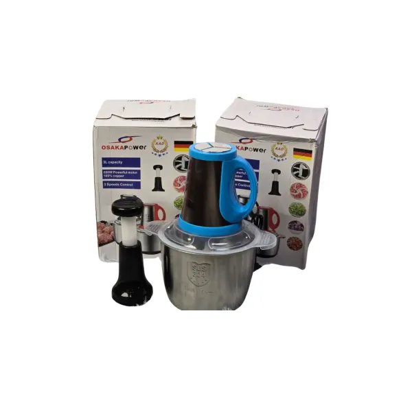 2 in1 Meat grinder Electric and Manual Vegetable Grinder Chopper Blender , Metal Body 4 Blade 200Watt 3L