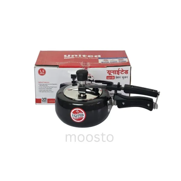UNITED Elite Series 1.5 Liter Hard Anodized Pressure Cooker - Durable & Safe Kitchen Cookware for Small Families