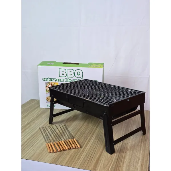 TL‑372 Portable BBQ Grill with 12 Skewers – Outdoor & Camping Essential