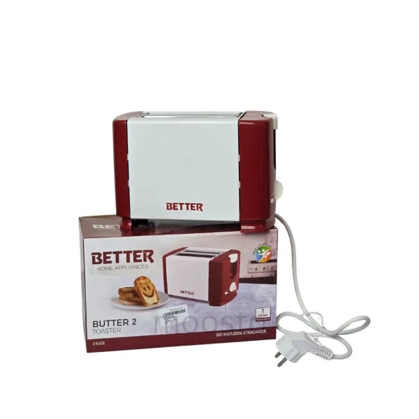 BETTER 2-Slice Toaster (BUTTER 2) - Compact & Reliable Home Appliance with 1-Year Warranty