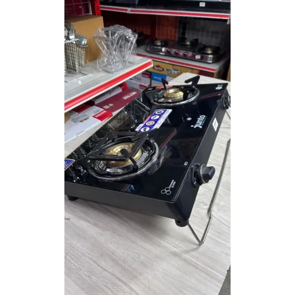 Junto 2-Burner Gas Stove - Toughened Glass Cooktop