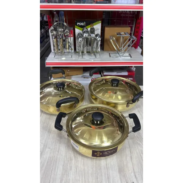 Large Robin Brass Cookware