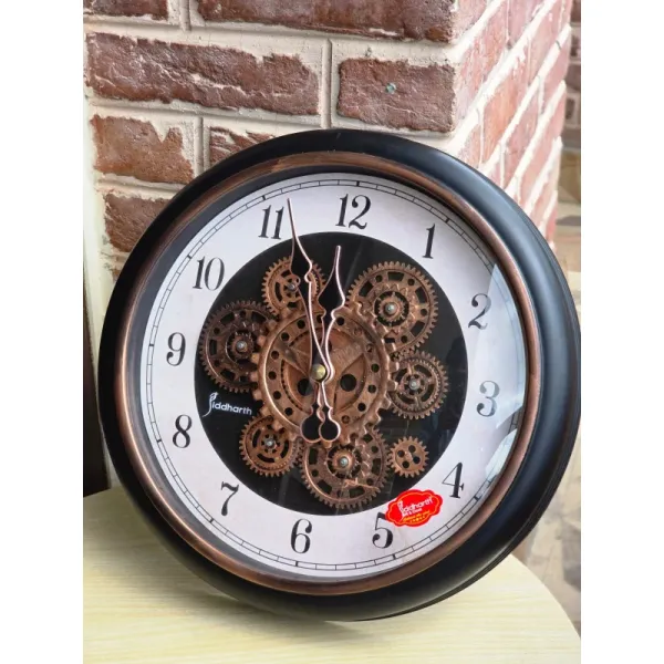 Siddharth 16-Inch Steampunk Wall Clock with Warranty