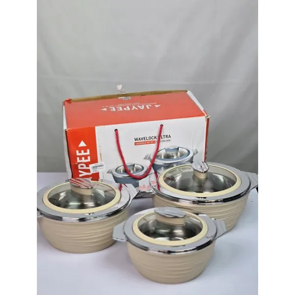 Jaypee Wavelock Ultra 3-Piece Ribbed Casserole Set
