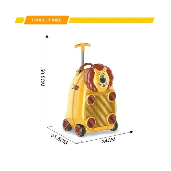 Lovely Animals Lion-Shaped Kids\' Karaoke Travel Case and Building Block Toy