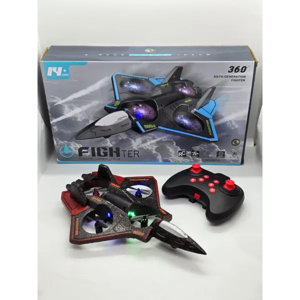 Durable EPP Foam RC Fighter Jet with 360° Stunts - Emphasizes durability and features.