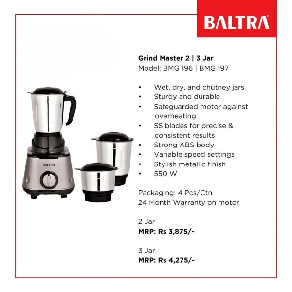 Baltra Grind Master Mixer Grinder