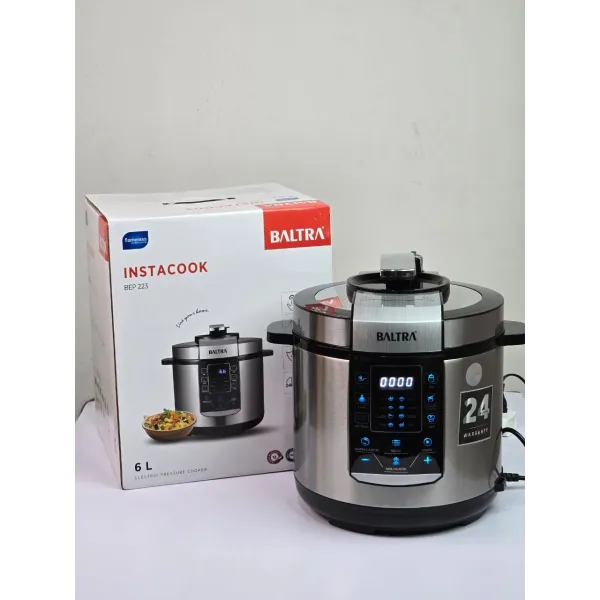 Baltra Insta Cook BEP 223 6L Electric Pressure Cooker with 12 Functions & 24-Hour Presetting
