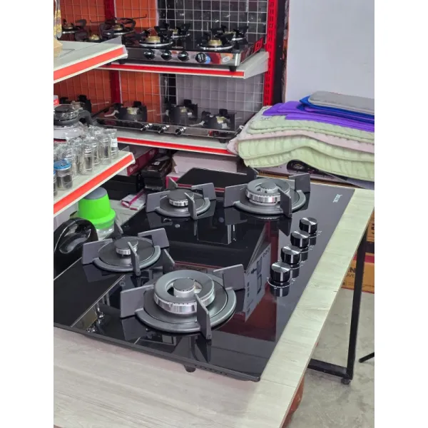 4-Burner Built-in Gas Hob with Toughened Glass Top