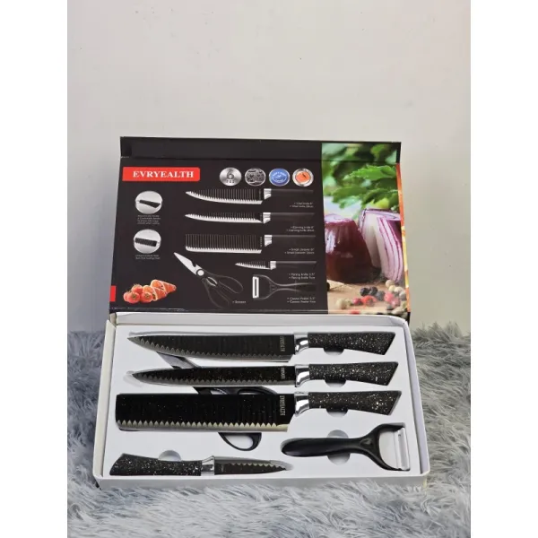 Evryealth 6-Piece Non-Stick Kitchen Knife Set
