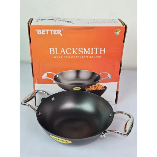 Better Blacksmith Next Gen Cast Iron Kadhai 22cm