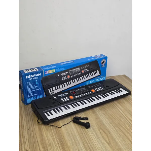 Bigfun BF-630A1 61-Key Electronic Keyboard Piano with Microphone & USB Power