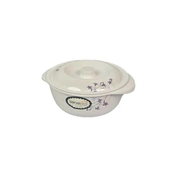 Serve Well 6.5 Inch Stain-Free Melamine Bowl with Lid
