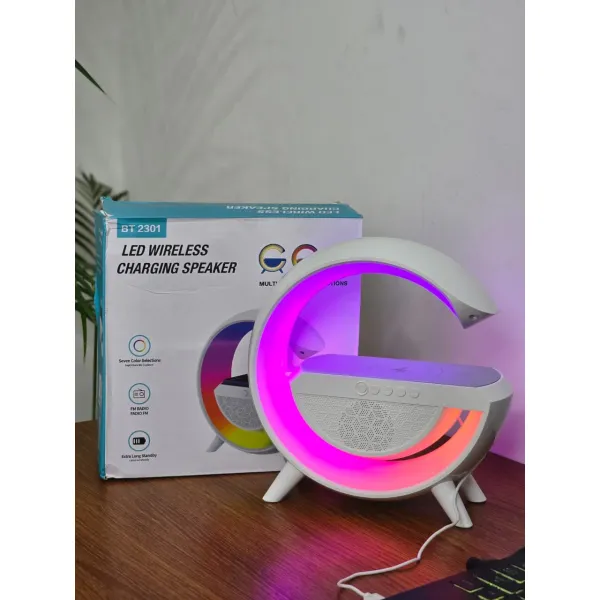 BT 2301 Multi-functional LED Wireless Charging Bluetooth Speaker