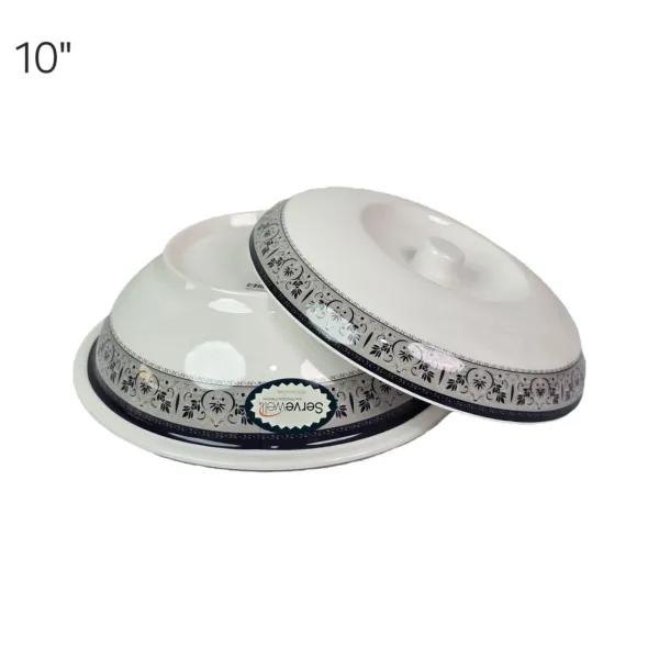 Serve Well 10-Inch Melamine Serving Bowl with Lid | Large Casserole | Durable & Chip-Resistant