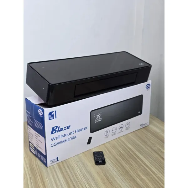 CG Blaze Wall Mount Heater (CGWMH20RA): 2000W PTC Ceramic, Glass Panel & Remote Control